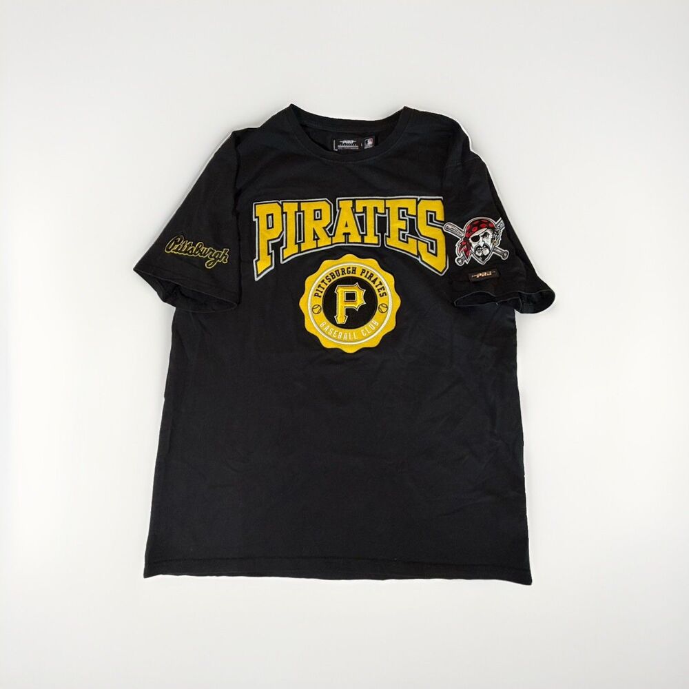 Pro Standard Pittsburgh Pirates MLB T-Shirt Men’s Large Black Patch Graphic Tee